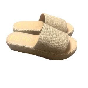 Beach by Matisse Del Mar Jute Platform Slide Sandals